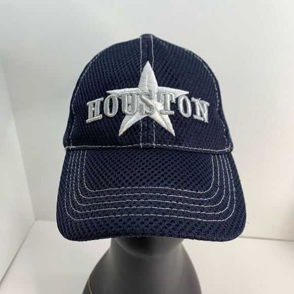Houston‎ Texas Blue Plaid Lone Star State Baseball Cap Hat - Picture 1 of 6